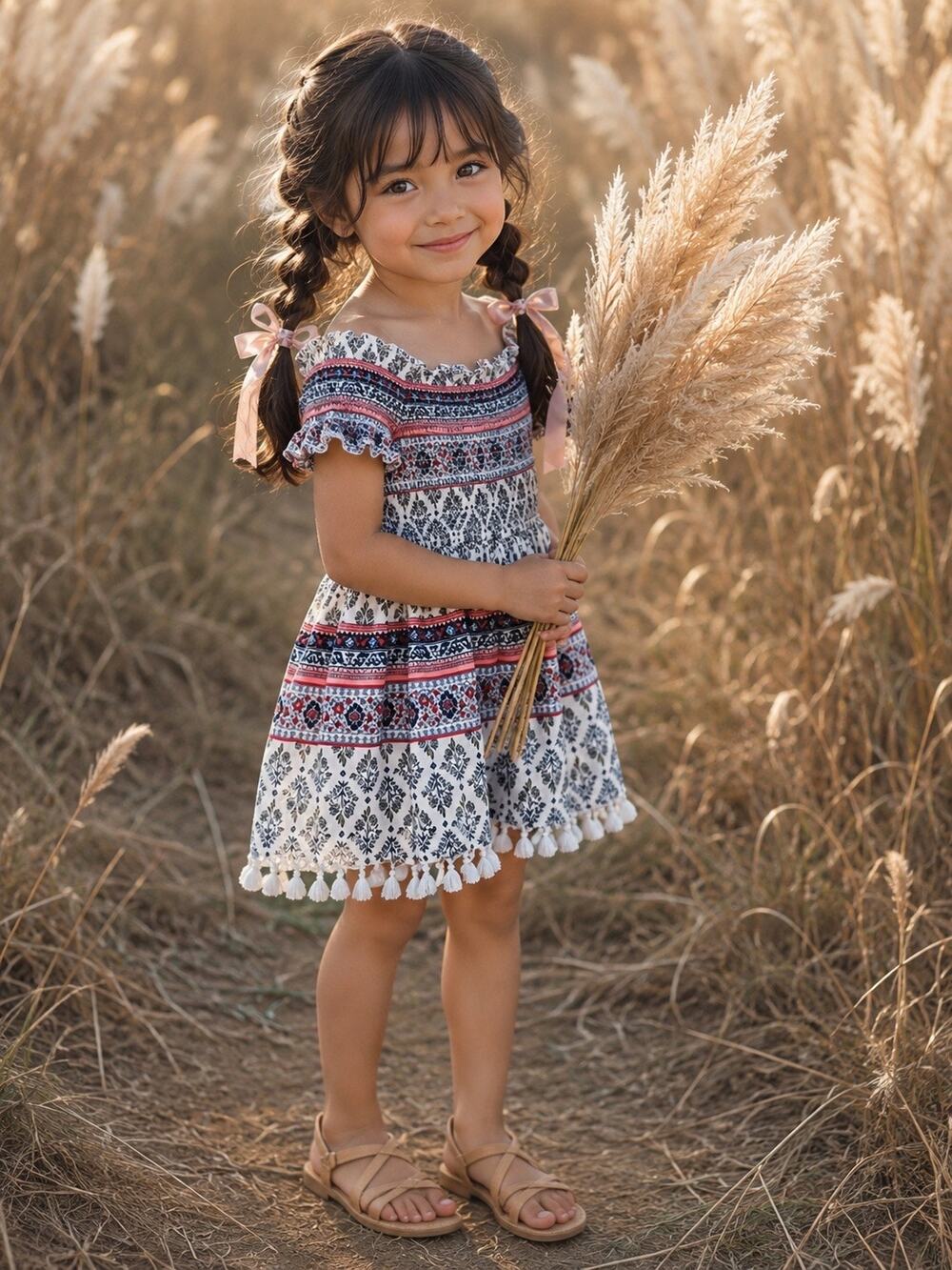 Wildflower Markets & Summer Light off shoulder smocked shorts boho romper 6